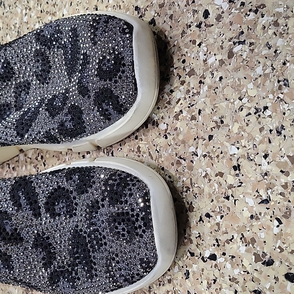 INC Rhinestone Leopard Slip On Sneakers "Kalama" Size 9 - Picture 6 of 8